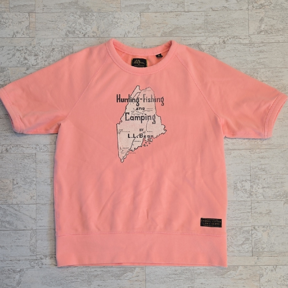 L.L. Bean x Todd Snyder Maine Short Sleeve Sweatshirt Womans Medium Pink